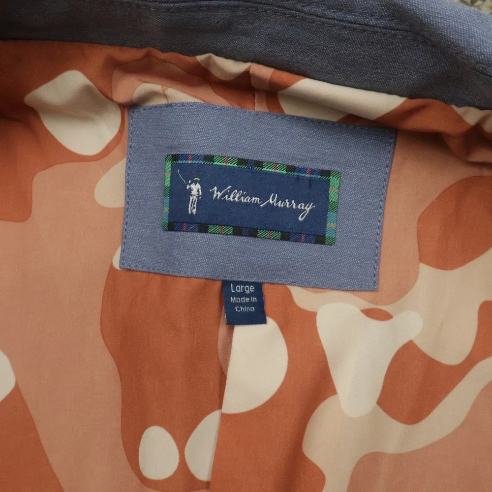 William Murray Golf Blazer Jacket L Performance MAM 25th Anniversary Blue Camo